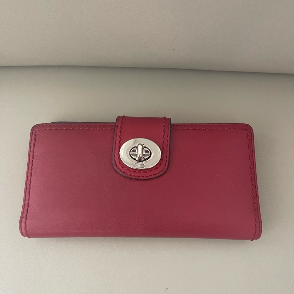 Coach leather long wallet